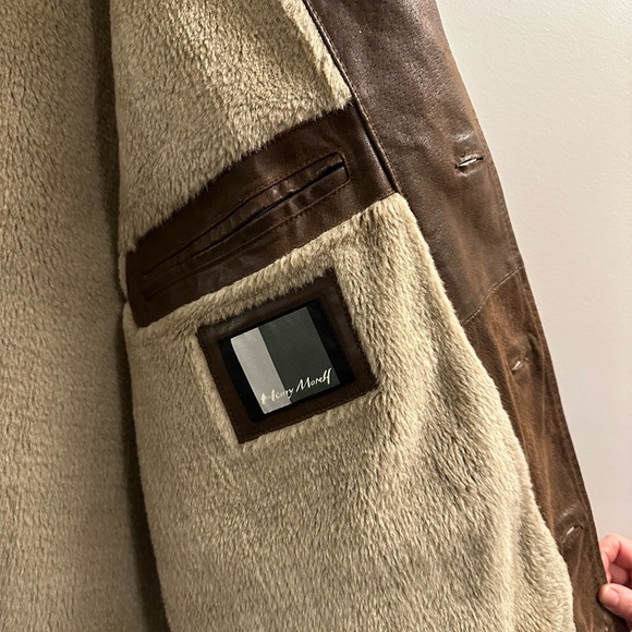 Real leather Sherpa lined winter jacket Made In Germany Germany - Picture 4 of 6